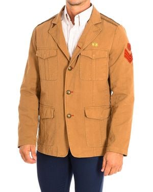 La Martina Regular Fit Jacket With Lapel Collar Tmje30-Tw412 - Orange