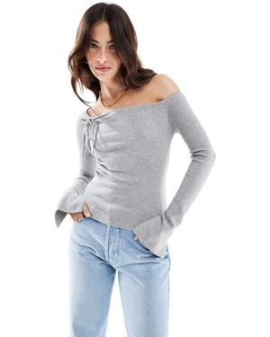 Cotton On Everfine Asymmetric Long Sleeve Pullover Knit - Blue