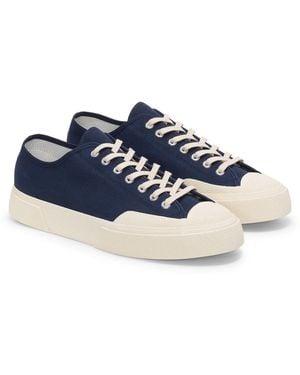 Superga Adult 2432 Works Cotton Canvas Low Cut Trainers /Off) - Blue