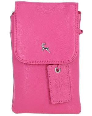 Ashwood Leather 'York' Real Smartphone Crossbody Bag - Pink