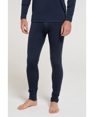 Mountain Warehouse 'Talus' Thermal Base Layer Trousers High Wicking Winter Trousers - Blue