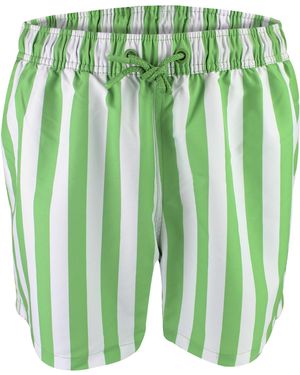 Björn Borg Loose Fitting Print Swimming Trunks With Pocket For - Green