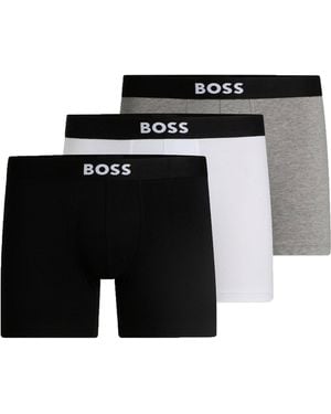 BOSS 3 Pack D.Beckham Boxer Briefs - Black