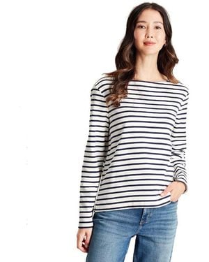 Joules Harbour Cotton Long Sleeved Top - White