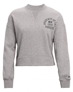 Under Armour Project Rock S Grijze Fleece Trui - Grijs