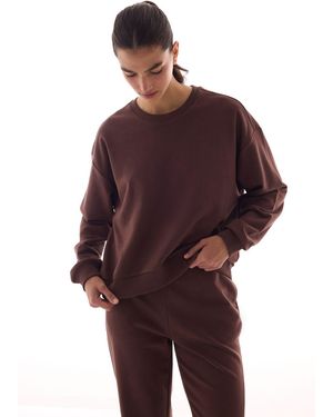 Penti Oversized Crew Neck Sweatshirt - Red