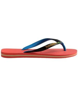 Havaianas Brasil Mix Thong Toe Flip Flops - Blue