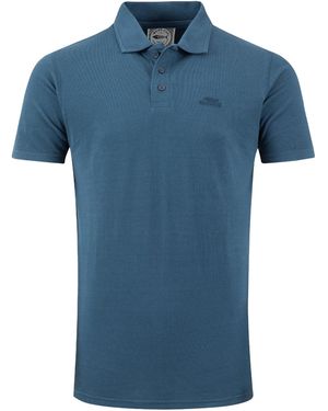 Weird Fish Giles Pique Polo Shirt (Federal) - Blue