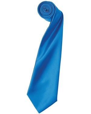 PREMIER Adult Colours Satin Tie (Sapphire) - Blue