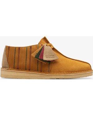 Clarks Desert Trek Dark Ochre Sde Shoes - Brown