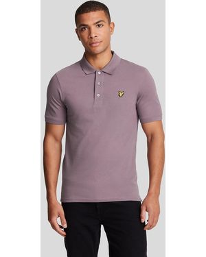 Lyle & Scott Plain Polo Shirt - Purple