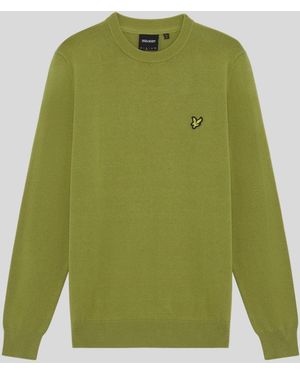 Lyle & Scott Cotton Crew Neck Jumper - Green
