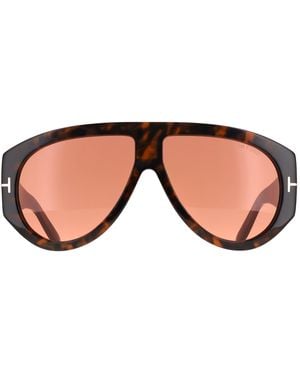 Tom Ford Aviator Dark Havana Bordeaux Bronson Ft1044 - Brown
