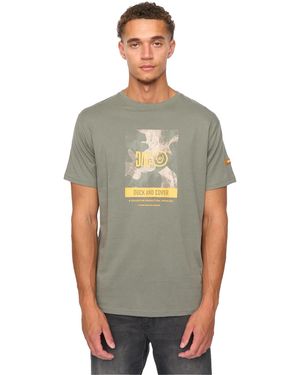 Duck and Cover Camostack T-Shirt (Dark) Cotton - Grey