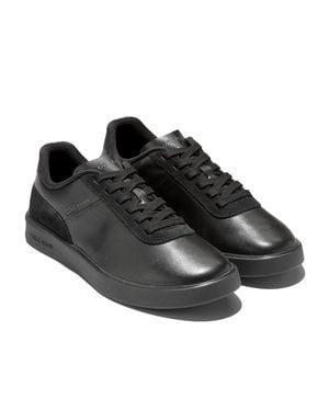 Cole Haan Grand Crosscourt Packaway Leather Trainers - Black