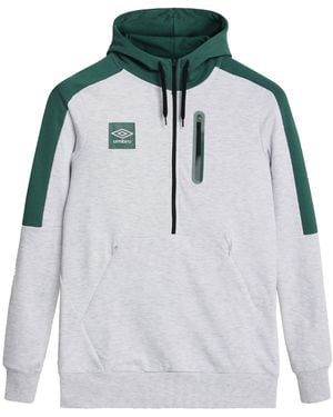 Umbro Terrace Half Zip Hoodie (Fir/Ice Marl) - Grey