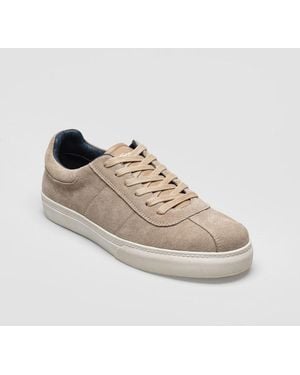 Ben Sherman Bentley Ii Suede Stone Trainers - Grey