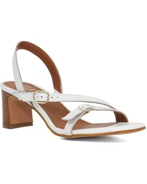 Dune Jia Leather Open Toe Strappy Sandals - Brown