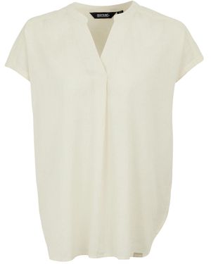 Regatta Ladies Rianne V Neck Shirt (Light Vanilla) - White