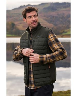 Mountain Warehouse 'Turbine' Padded Gilet Water Resistant Hiking Jacket Polyamide - Grey