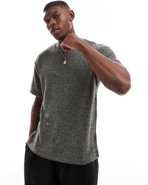 PacSun Short Sleeve Knitted T-Shirt - Grey