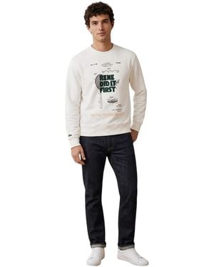 Lacoste Sweatshirt Van Piqué Met Patentprint - Grijs