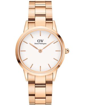 Daniel Wellington Dw00100211 Ladies Iconic Link 32Mm Watch - Metallic