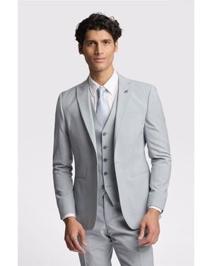 Ted Baker Single Breasted Long Sleeve One Button Slim Fit Suit Jacket - Grey