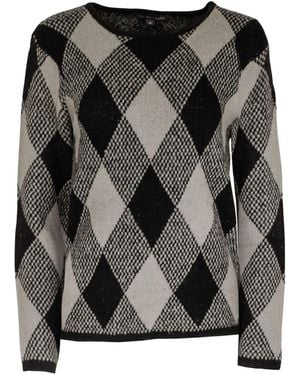 love knitwear Diamond Knit Jumper - Black