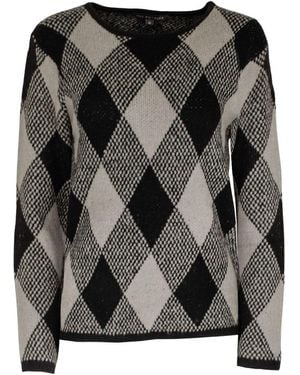 love knitwear Diamond Knit Jumper - Black