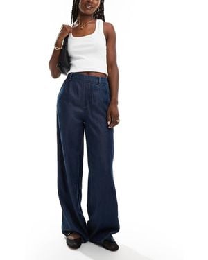 Object Wide Leg Pull On Trouser - Blue