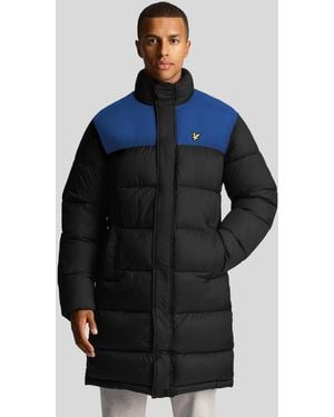 Lyle & Scott Longline Wadded Puffer Jacket - Blue