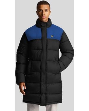 Lyle & Scott Longline Wadded Puffer Jacket - Blue