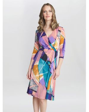 Gina Bacconi Becky Jersey Wrap Dress - White