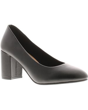 Comfisole Court Shoes Katya Slip On Pu - Black