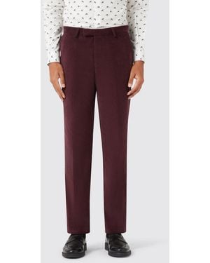 Twisted Tailor Dunmore Wine Cord Trouser Tt X Am - Red