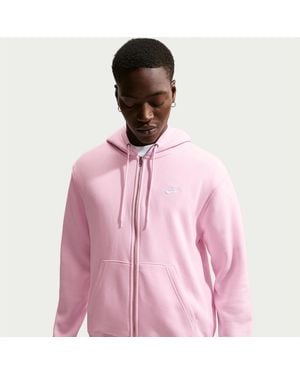 Nike Sportswear Club Fleece Full Zip Hoodie - Pink