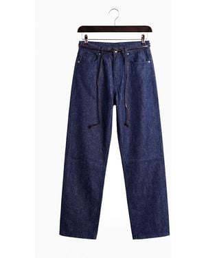 Giesto Mid-Waist Straight-Leg Denim Jeans - Blue