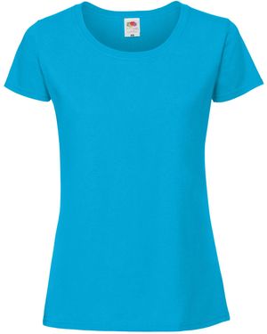 Fruit Of The Loom Ladies Ringspun Premium T-Shirt (Azure) - Blue