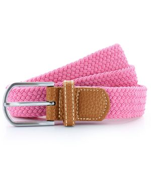 Asquith & Fox Geweven Braid Stretch Riem (roze Anjer)