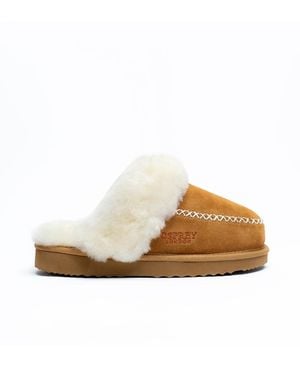 Osprey 'The Celeste' Suede Slipper Rubber - Natural