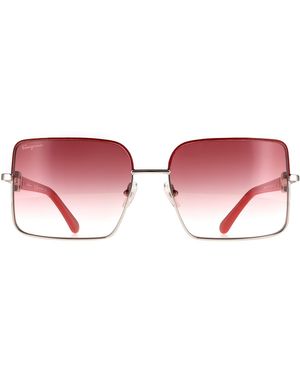 Ferragamo Square Gradient Sf302Sl Metal - Pink
