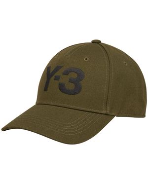 Y-3 Accessoires Logo Cap In Groen