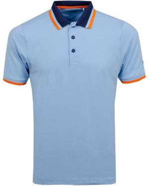 PUMA X Tipped Performance Fit Drycell Golf Polo Shirt 596810 01 - Blue
