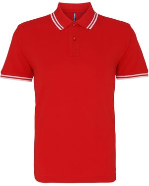 Asquith & Fox Classic Fit Tipped Polo Shirt - Red