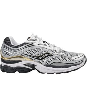 Saucony Sporty Round Toe Lace-Up Trainers - Grey