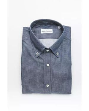 Robert Friedman Mini Dot Overhemd Met Lange Mouwen - Blauw