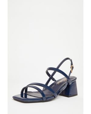 Quiz Wide Fit Slingback Sandal - Blue