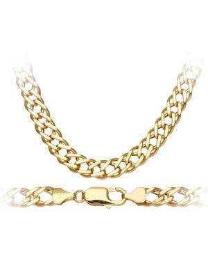 DIAMANT L'ÉTERNEL 9ct Geelgouden 5,6g Dikke Dubbele Curb-armband Met Een Lengte Van 21 Cm/8,5 Inch En Een Breedte Van 7 Mm - Metallic