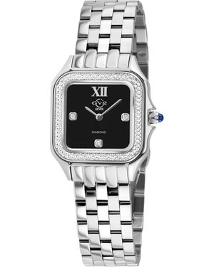 Gv2 Milan Swiss Quartz Diamond Onyx Dial Stainless Steel Bracelet Watch - Black